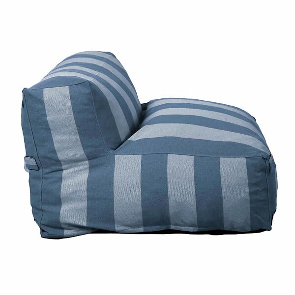 OVIALA - Fauteuil de jardin rayé pour canapé modulable bleu pacific - Mixi - large