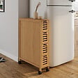 ID MARKET - Tour de rangement 4 tiroirs bambou BEA sur roulettes colonne gain de place - vignette