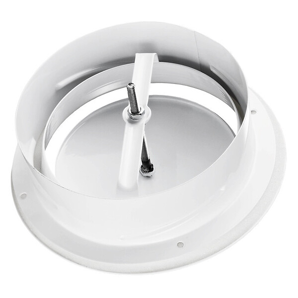 BLAUBERG - Bouche ventilation soufflage métal blanc à cône réglable VMBR BLAUBERG - Diamètre (mm): 80 - large