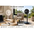 JOCCA - Ventilateur à Batterie Sans fil Silencieux USB BLANC Pliable & Pied Télescopique Télécommande Autonomie 24h Jocca - vignette