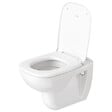 DURAVIT - Pack WC suspendu D-code + bati support + plaque + tabouret physiologique bois - vignette