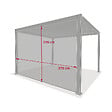 HESPERIDE - Store 4 m pour pergola bioclimatique Evora 4 x 3 m graphite - Hespéride - vignette