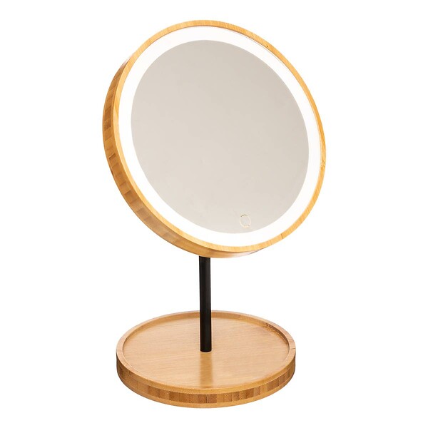 5 FIVE SIMPLY SMART - Miroir pivotant Lumineux à Led en Bambou - large