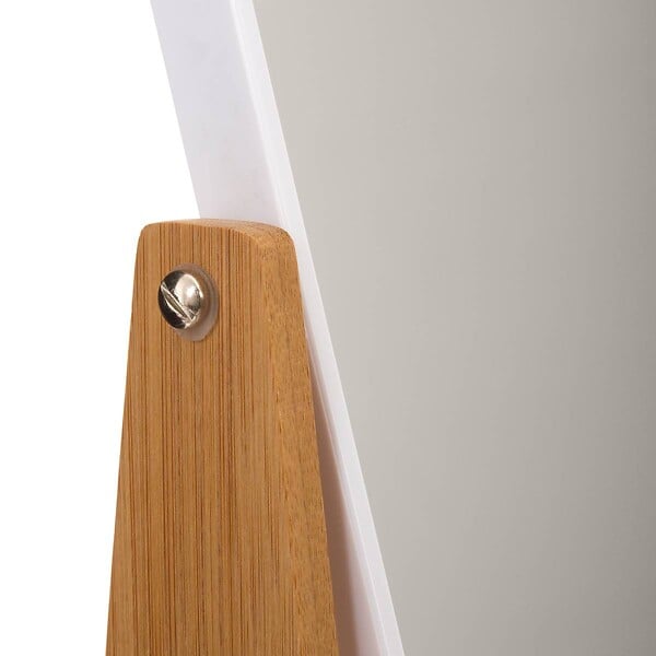 5 FIVE SIMPLY SMART - Miroir pivotant support en Bambou 1 face normale  et 1 face grossissante x3 - large