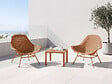 HABITAT ET JARDIN - Lot de 2 fauteuils de jardin avec table basse "Soléna" - Orange - vignette