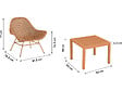 HABITAT ET JARDIN - Lot de 2 fauteuils de jardin avec table basse "Soléna" - Orange - vignette
