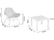 HABITAT ET JARDIN - Lot de 2 fauteuils de jardin avec table basse "Soléna" - Blanc - vignette