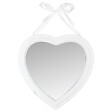 ATMOSPHERA - Miroir mural Coeur en Bois avec Ruban 40 x 40 cm - vignette