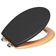 5 FIVE SIMPLY SMART - Abattant WC en Bois Noir charbon et Naturel - vignette