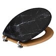 5 FIVE SIMPLY SMART - Abattant WC standard en Bois Noir effet marbre - vignette