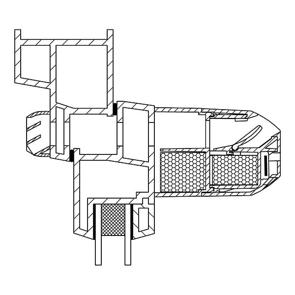 ANJOS - Entrée d'air hygroréglable acoustique avec rallonge ISOLA HY RA 5 à 45 m3/h + capuchon de façade CE2A - large