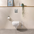 GROHE - Pack WC suspendu sans bride Bau ceramic + Bâti support Solido + abattant + plaque carré blanc alpin - vignette