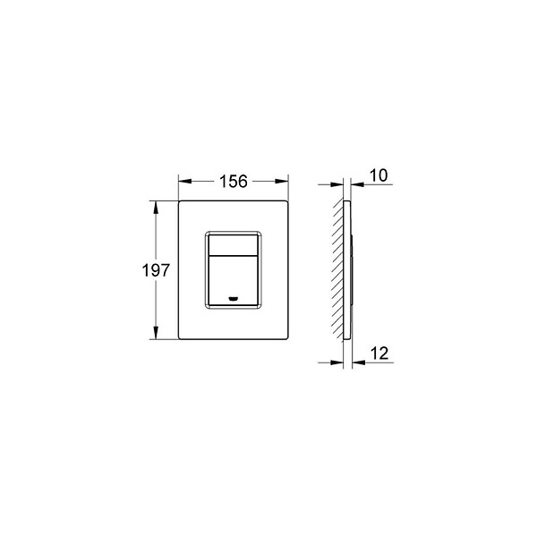 GROHE - Pack WC suspendu sans bride Bau ceramic + Bâti support Solido + abattant + plaque carré blanc alpin - large
