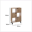 5 FIVE SIMPLY SMART - Meuble Etagère 6 Cases de rangement 3 Portes effet bois naturel H. 113.3 cm - vignette