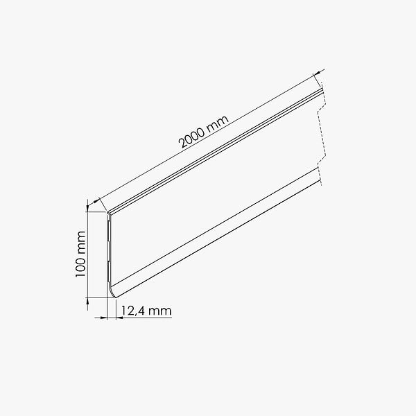 TECNOPROFILS - Plinthe à Lèvre PVC - Chêne Naturel - large