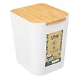 5 FIVE SIMPLY SMART - Poubelle de salle de bain Blanche 5L couvercle en Bambou - vignette