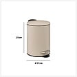 5 FIVE SIMPLY SMART - Poubelle de salle de bain en métal Beige Lin Soft Close 3 L - vignette