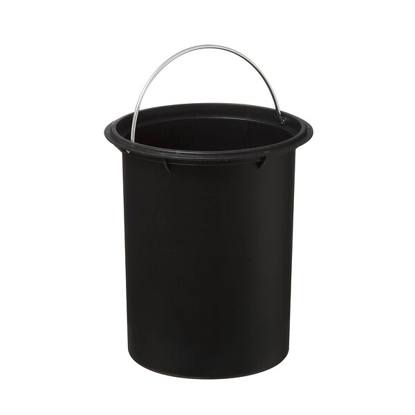 5 FIVE SIMPLY SMART - Poubelle de salle de bain en métal Vert Kaki et couvercle en Bambou 3 L - large