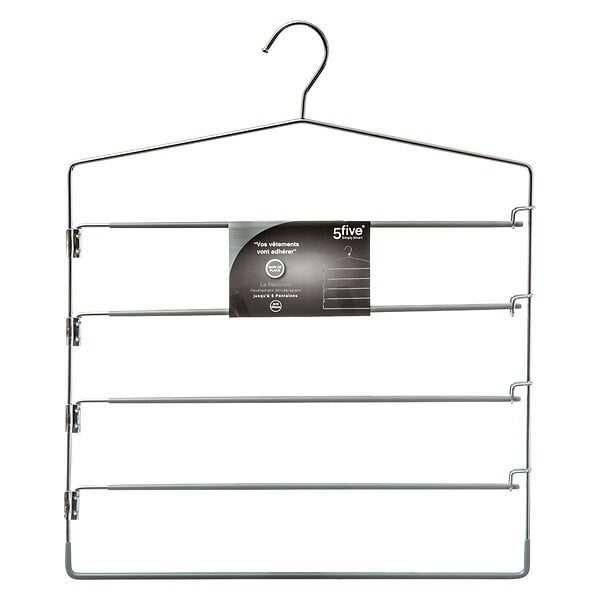 5 FIVE SIMPLY SMART - Cintre 5 pantalons gain de place avec revêtement anti glisse - large