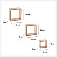 5 FIVE SIMPLY SMART - Lot de 3 Étagères murales flottantes Cubes coloris Chêne naturel Fixations invisibles - vignette