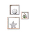 5 FIVE SIMPLY SMART - Lot de 3 Étagères murales flottantes Cubes coloris Chêne naturel Fixations invisibles - vignette