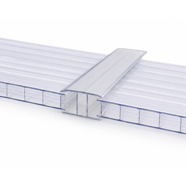 MCCOVER - Profil polycarbonate de jonction - ep.8 / 10 mm, L.300 cm - large