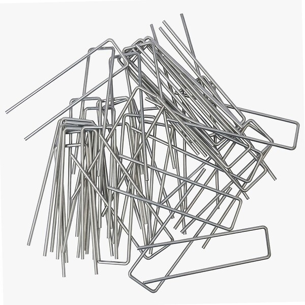 WERKAPRO - Lot de 40 Agrafes métalliques galvanisée   15x4cm - large