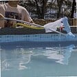 WERKAPRO - Aspirateur piscine  avec filet et manche aluminium 1,5m - vignette