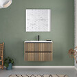 COSYNEO - Meuble de salle de bain 80cm simple vasque - 2 tiroirs - sans miroir - roble era (chêne clair) - VENERIA - vignette