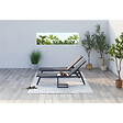 CONCEPT USINE - Lot de 2 transats et une table d'appoint noir PRATO - vignette