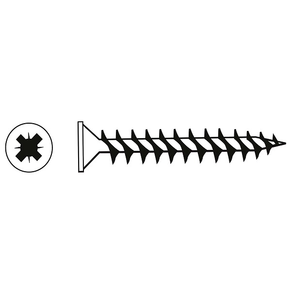 VISSAL - Vis à bois tête fraisée PZ zinguée Viswood filet total 5x60 mm (x50 vis) - large