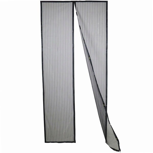 WERKAPRO - Moustiquaire rideau de porte aimantée 215 x 100 cm Noir - large