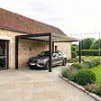 DIRECT-ABRIS - Carport Aluminium 330 x 570 cm PRESTON - 18 m2 - Hauteur : 255 - 1 Voiture - Abri Voiture Autoportant - Sans Déclaration Travaux - vignette