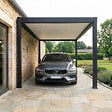 DIRECT-ABRIS - Carport Aluminium 330 x 570 cm PRESTON - 18 m2 - Hauteur : 255 - 1 Voiture - Abri Voiture Autoportant - Sans Déclaration Travaux - vignette