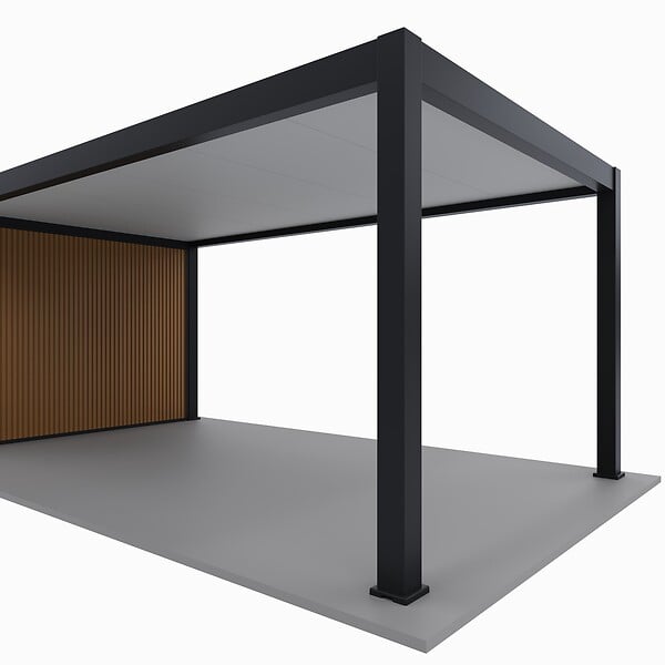 DIRECT-ABRIS - Carport Aluminium 330 x 570 cm PRESTON - 18 m2 - Hauteur : 255 - 1 Voiture - Abri Voiture Autoportant - Sans Déclaration Travaux - large