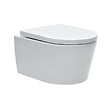 GEBERIT - Pack Bati-support Geberit 112cm + Cuvette Swiss Aqua Technologies sans bride + Plaque blanche (SATrimlessGeb3-RT) - vignette