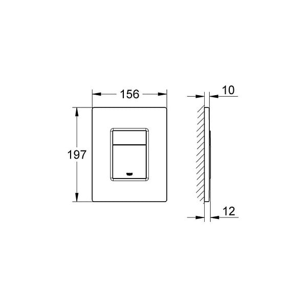 GROHE - Even Plaque de commande, Chrome (38966000) - large