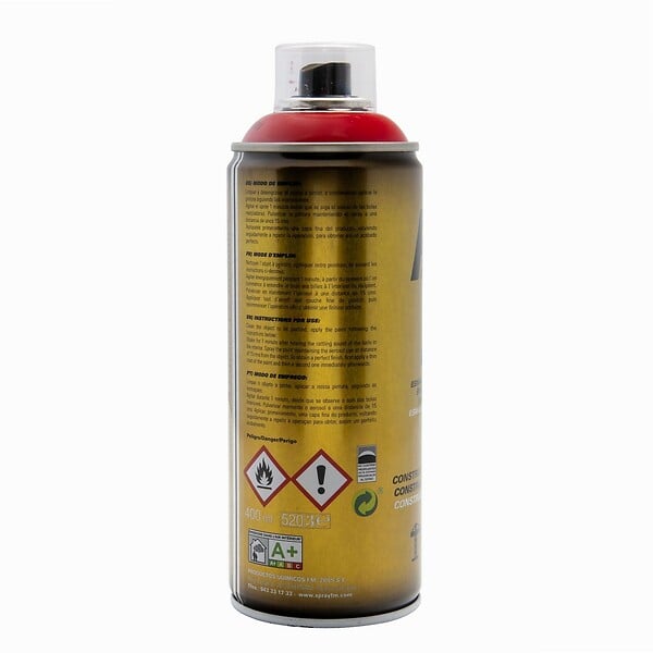 FM SPRAY - Bombe de peinture rouge 400ml Rouge signal - RAL 3020 - large