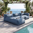 OVIALA - Salon de jardin modulable 3 places bleu pacific - Mixi - vignette