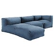 OVIALA - Salon de jardin modulable 3 places bleu pacific - Mixi - vignette