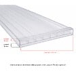 MCCOVER - Profil polycarbonate de bordure et obturation Transparent, ep.6 mm, L.210 cm - vignette