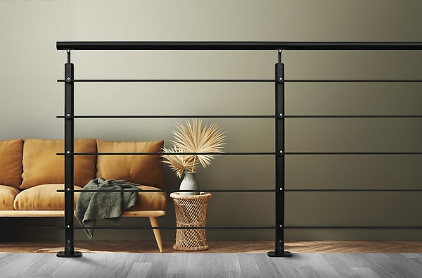 KORDO - Poteau Opalu à plat full black 972 x 43 x 43 mm. - large