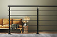 KORDO - Poteau Opalu à plat full black 972 x 43 x 43 mm. - vignette