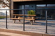 KORDO - Poteau Opalu à plat full black 972 x 43 x 43 mm. - vignette