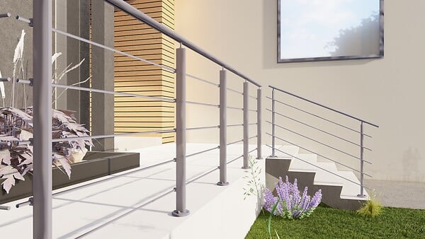 BURGER - Pack 2m prestio gris karako fixation à plat - large