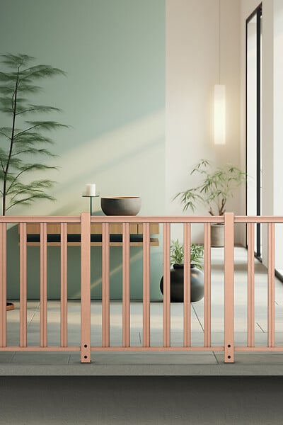 KORDO - Poteau hêtre à plat HALTEA dimension 1030x65x65mm - large