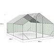 ID MARKET - Enclos poulailler 12 m² parc grillagé 4x3 M acier galvanisé - vignette