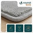 VOUNOT - Tapis de salon poils ras doux antiderapant 140x200cm uni gris - vignette
