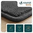 VOUNOT - Tapis de salon poils ras doux antiderapant 140x200cm uni anthracite - vignette