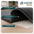 VOUNOT - Tapis de salon poils ras doux antiderapant 140x200cm uni anthracite - vignette